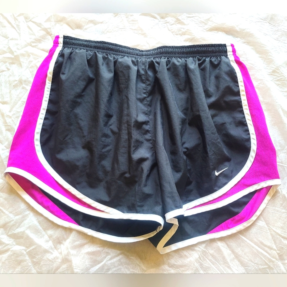 OBO Nike Dri-Fit Black Pink Lined Running Shorts Large